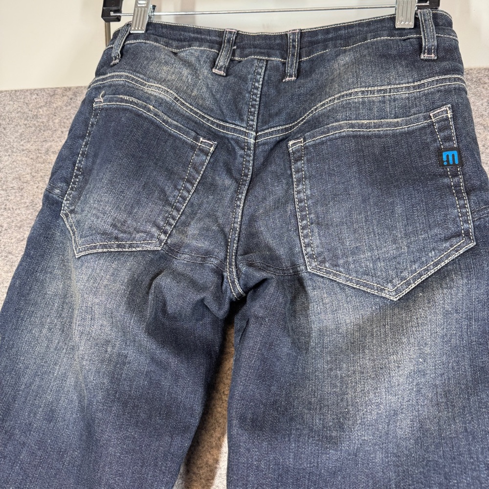 PMJ Motorcycle Jeans Blue Slim Fit Kevlar Riding Pants Size 27 Moto Padded Knee - Picture 13 of 16